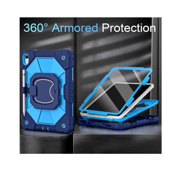 Case for iPad Air 11 inch (M2) 2024, Shockproof Protective With Hand Strap/Shoul - Picture 3 of 7